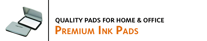 Premium Ink Pads have a cloth-covered felt pads in plastic case with a metal lid. They are are more durable than a standard plastic case pad. All pads come un-inked.